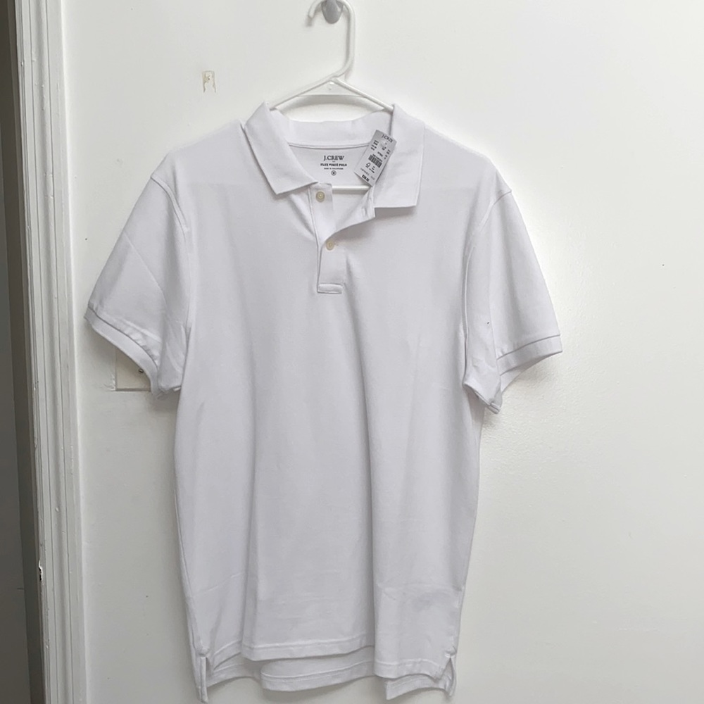 J Crew Men’s White Polo Size Medium